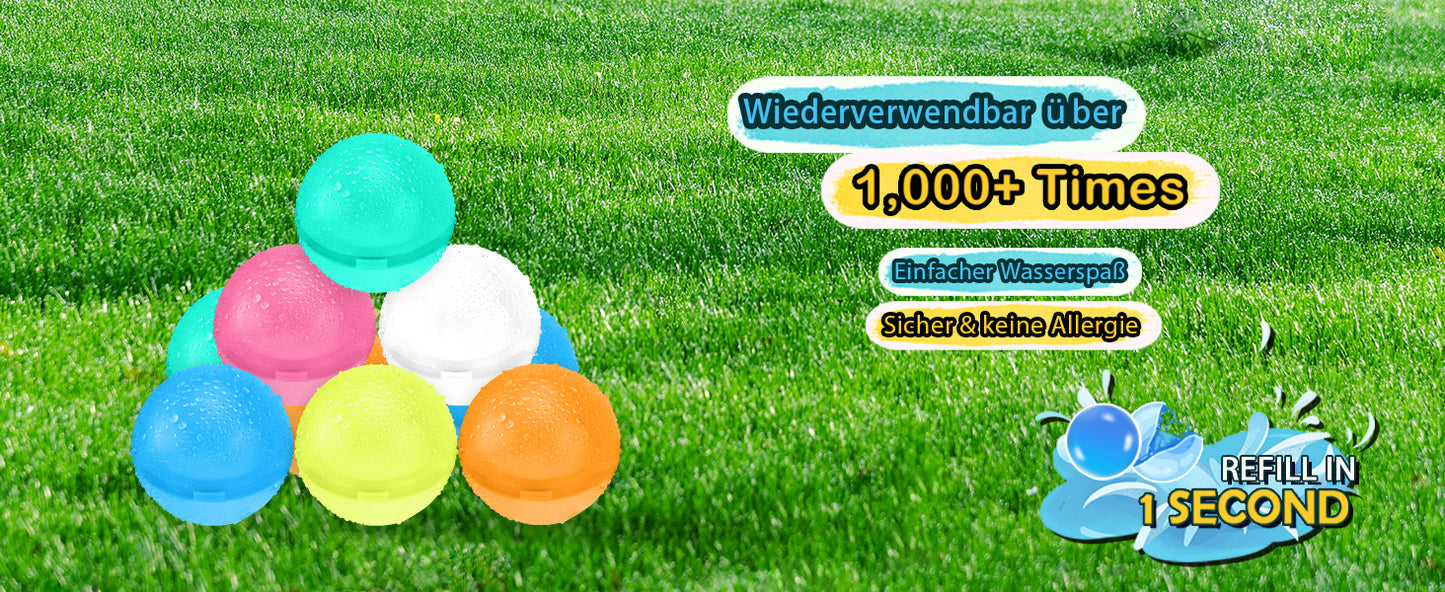12 Stück Wasserbomben Wiederverwendbar Selbstschließend, Wasserbomben Magnetisch mit 1 Mesh Bag, Eine Sekunde Schnellfüller Wasserballons Set für Wasserspielzeug Pool Spielzeug Strandspielzeug