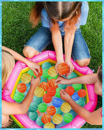 18 PCS Reusable Water Balloons, Self Sealing Silicone Water Bomb with Mesh Bag, Quick Fill Water Splash Ball for Outdoor Activities, Summer Toys Swimming Pool Party Supplies Bath Toy Gift