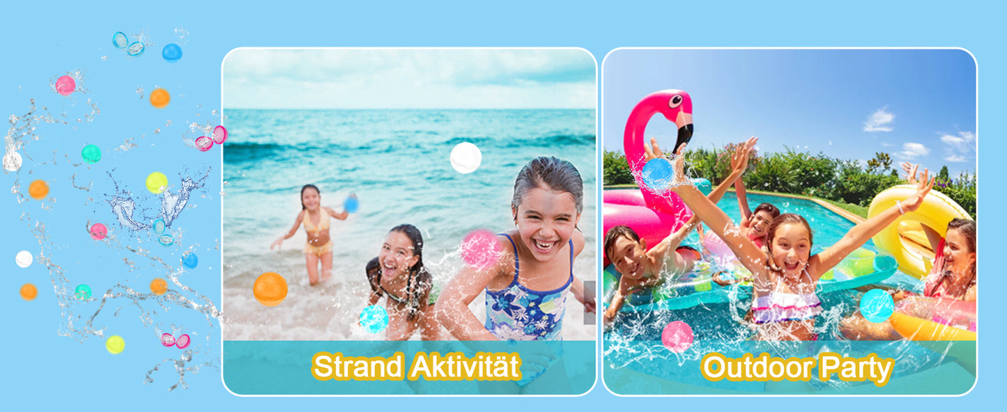 12 Stück Wasserbomben Wiederverwendbar Selbstschließend, Wasserbomben Magnetisch mit 1 Mesh Bag, Eine Sekunde Schnellfüller Wasserballons Set für Wasserspielzeug Pool Spielzeug Strandspielzeug