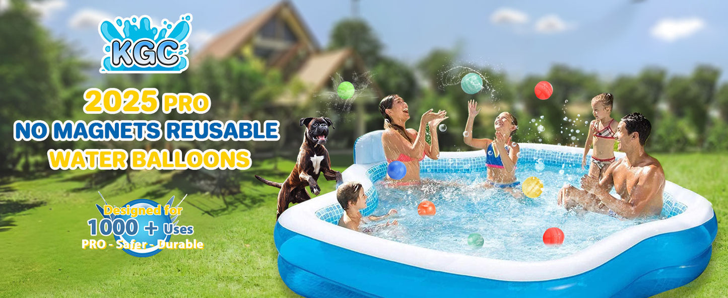 18 PCS Reusable Water Balloons, Self Sealing Silicone Water Bomb with Mesh Bag, Quick Fill Water Splash Ball for Outdoor Activities, Summer Toys Swimming Pool Party Supplies Bath Toy Gift