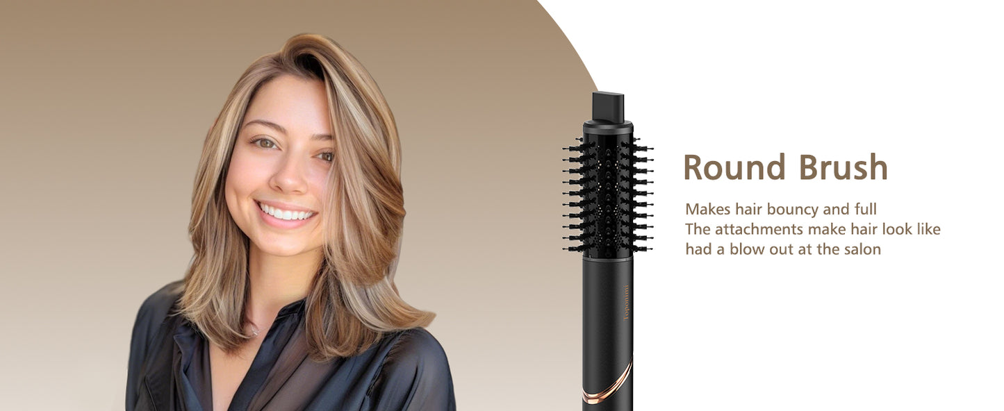 Auto Airwrap Hair Styler & Dryer, 5 in 1 Multi Styling Hot Air Dryer Brush Curler for Hair, High Speed 110000 RPM Negative Lonic Frizz-Free, Fast Drying Curling Volumizing Straightening Magic Styler
