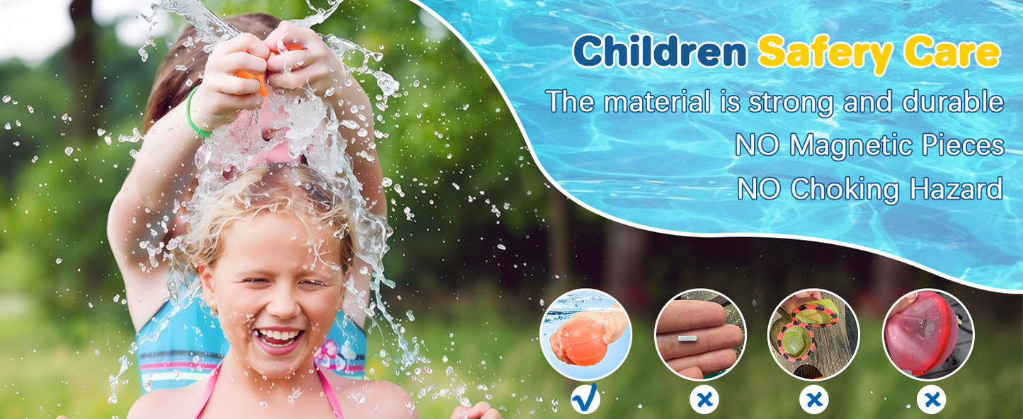 12 PCS Reusable Water Balloons, Self Sealing Silicone Water Bomb with Mesh Bag, Quick Fill Water Splash Ball for Outdoor Activities, Summer Toys Swimming Pool Party Supplies Bath Toy Gift