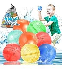 12 PCS Reusable Water Balloons, Self Sealing Silicone Water Bomb with Mesh Bag, Quick Fill Water Splash Ball for Outdoor Activities, Summer Toys Swimming Pool Party Supplies Bath Toy Gift