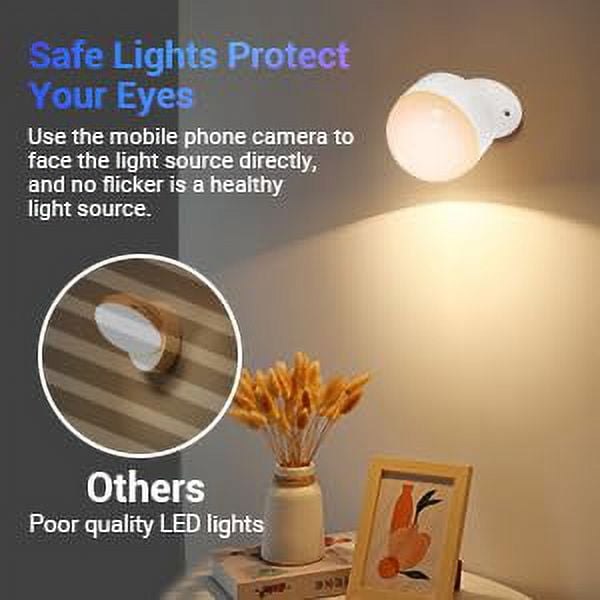 KGC Wireless Rechargeble LED Wall Light Bulb Indoor 360° Rotatable, Smart Technology Capable, 21 RGB Colors, 3 Brightness Levels