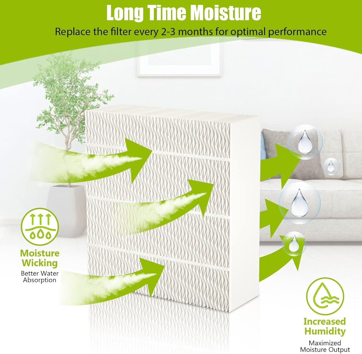 1043 Super Wick Humidifier Filter Replacement for Essick Air AirCare Bemis Essick Compatible with EP9500 EP9700 EP9800 EP9R500 821000 826000 826600 826800 826900 831000 EP9R Humidifiers