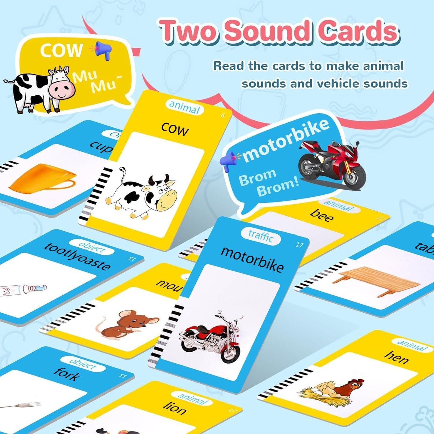 Talking Flash Cards for Toddler 1-6 Year Olds, Learning Montessori Toys with 224 Sight Words, Pocket Speech for Toddlers Therapy Toys, Children's Sensory Preschool Learning Educational Birthday Gifts