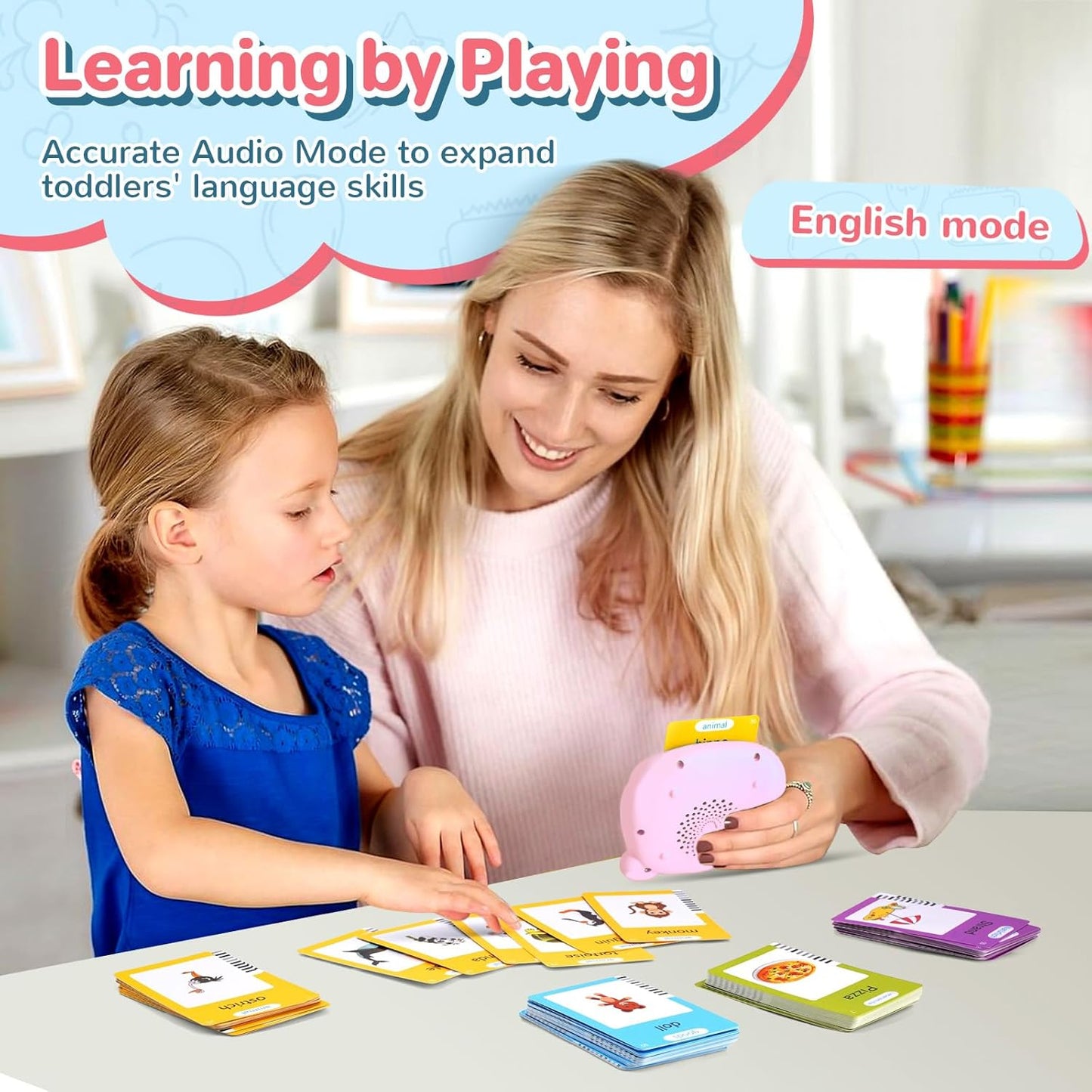 Talking Flash Cards for Toddler 1-6 Year Olds, Learning Montessori Toys with 510 Sight Words, Pocket Speech for Toddlers Therapy Toys, Children's Sensory Preschool Learning Educational Birthday Gifts