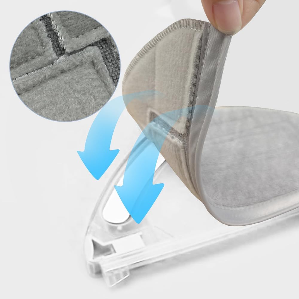 6 Pack Mop Cloth Pads Replacement for Roborock S8 Pro Ultra Robot Vacuum, Upgraded Reusable Microfiber Dual Sonic Mopping Pad Accessories