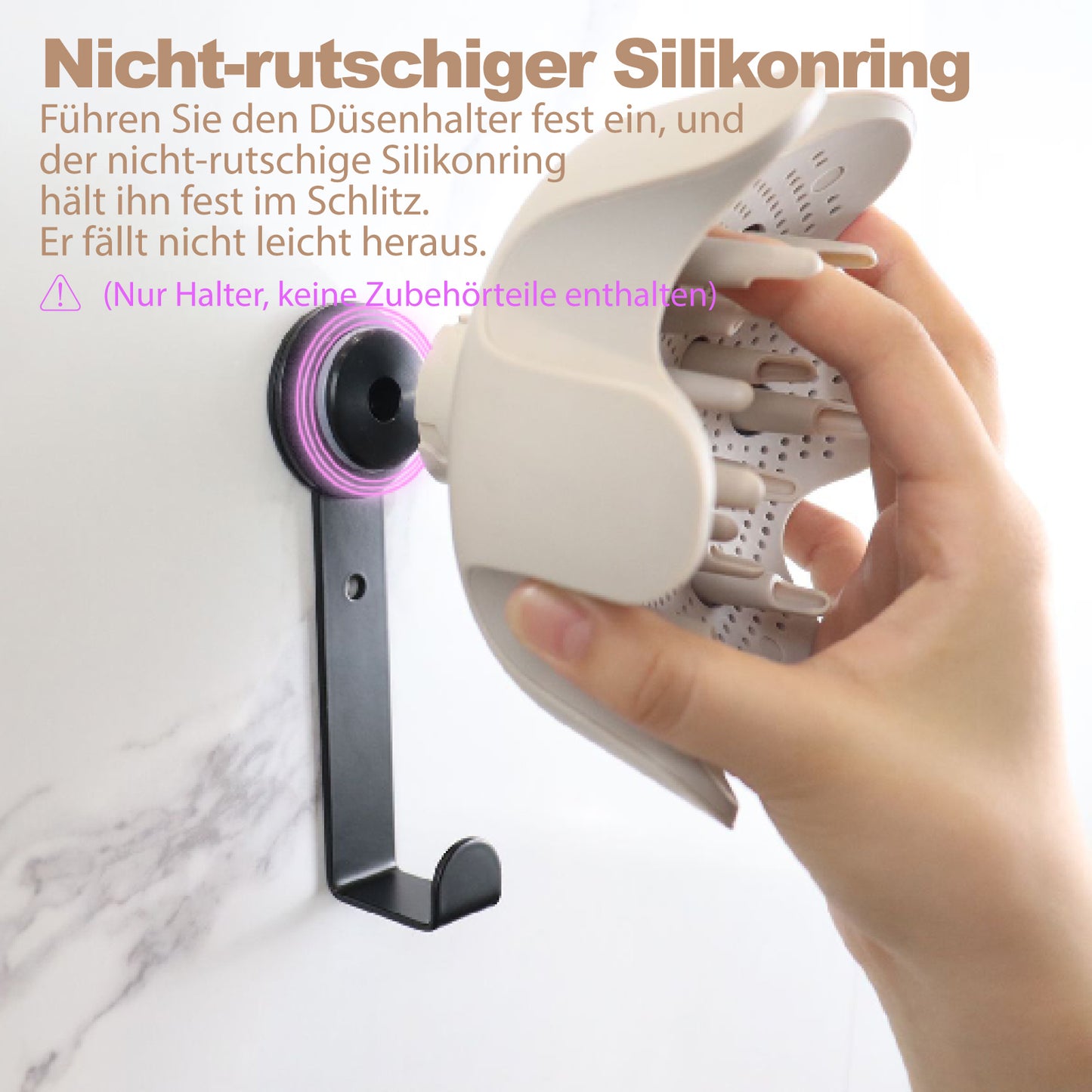 Haartrocknerhalter für Shark Flex Style, Wandhalterung, kompatibel mit Shark FlexStyle, Lockenstab Organizer, Rack mit Kordelaufhänger für Zubehör, Lockenwickler, Bürsten, Diffusor und Aufsätze