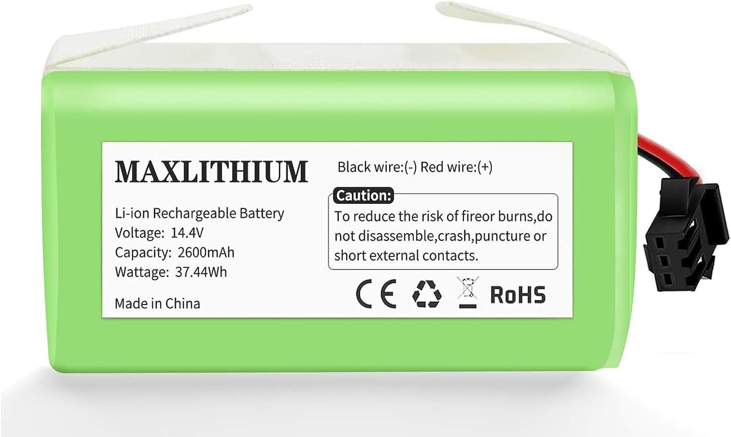 14.4V 2600mAh Ersatzakku für Eufy RoboVac G10 G20 G30 G35 G40 Hybrid, für RoboVac 11 11S 11S MAX 12 15C 15C Max 25C Max 30 30C 30 Max 35C, für Ecovacs Deebot N79 N79S DN622, für Tesvor X500 Akku
