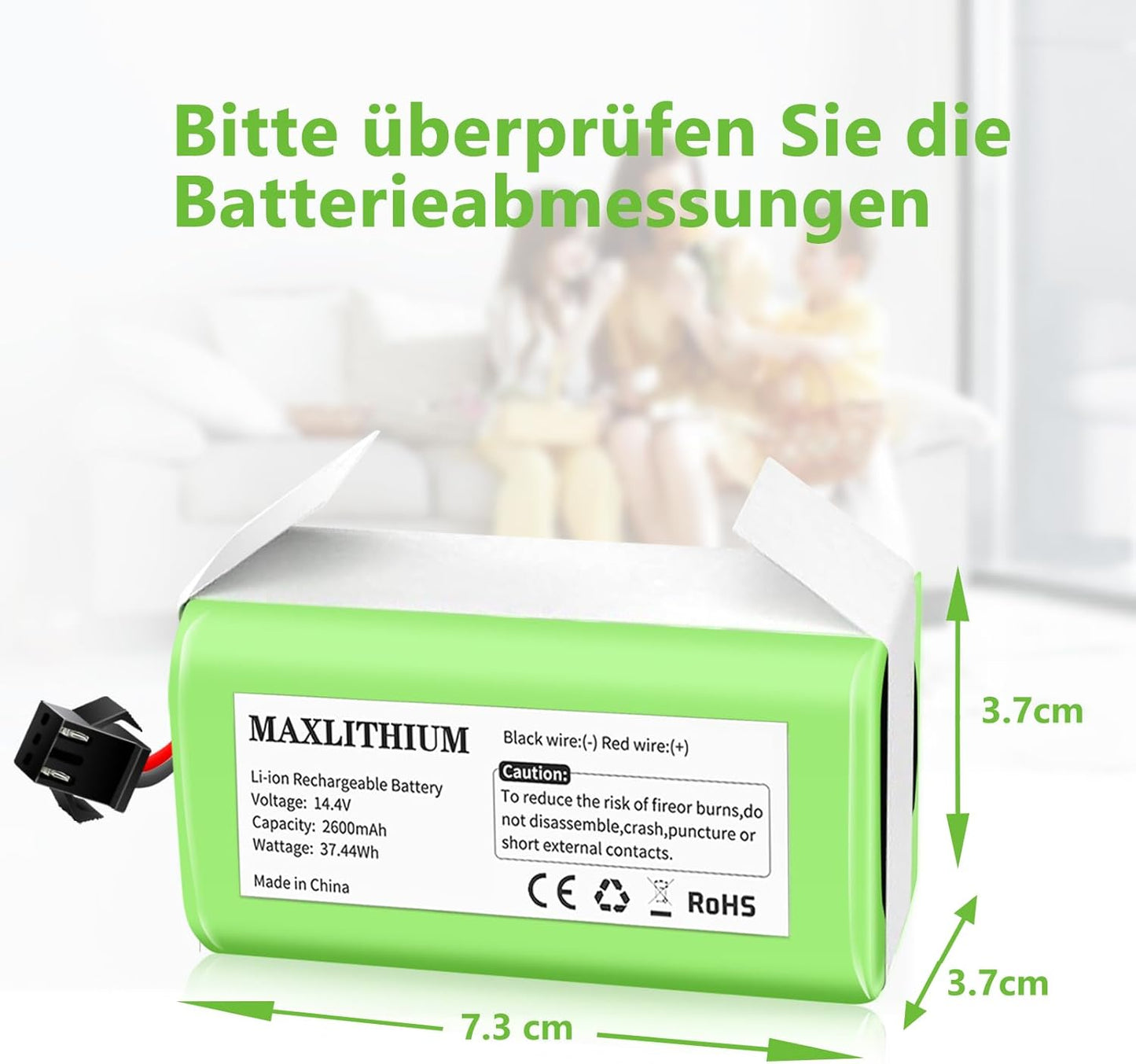 14.4V 2600mAh Ersatzakku für Eufy RoboVac G10 G20 G30 G35 G40 Hybrid, für RoboVac 11 11S 11S MAX 12 15C 15C Max 25C Max 30 30C 30 Max 35C, für Ecovacs Deebot N79 N79S DN622, für Tesvor X500 Akku
