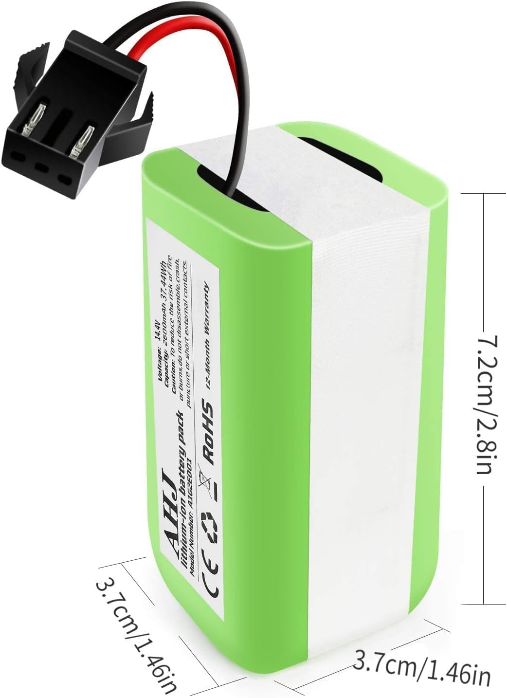 AHJ 14.4V 2600mAh Ersatzakku für Eufy RoboVac G10 G20 G30 G35 G40 Hybrid, für Eufy 11 11S 11S MAX 15C 15C MAX 25C 25C Max 30 30C 30 Max 35C, für Ecovacs Deebot N79 N79S DN622, für Tesvor X500 Akku