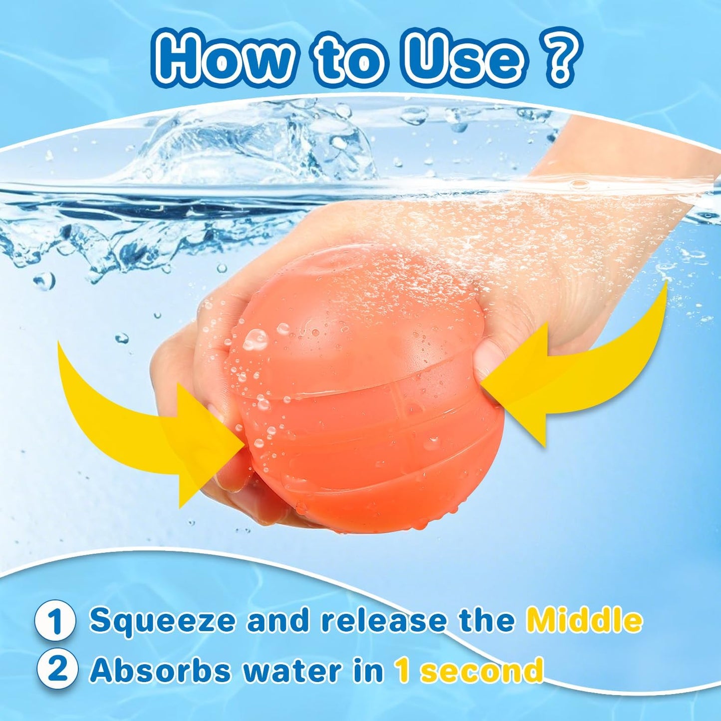 18 PCS Reusable Water Balloons, Self Sealing Silicone Water Bomb with Mesh Bag, Quick Fill Water Splash Ball for Outdoor Activities, Summer Toys Swimming Pool Party Supplies Bath Toy Gift