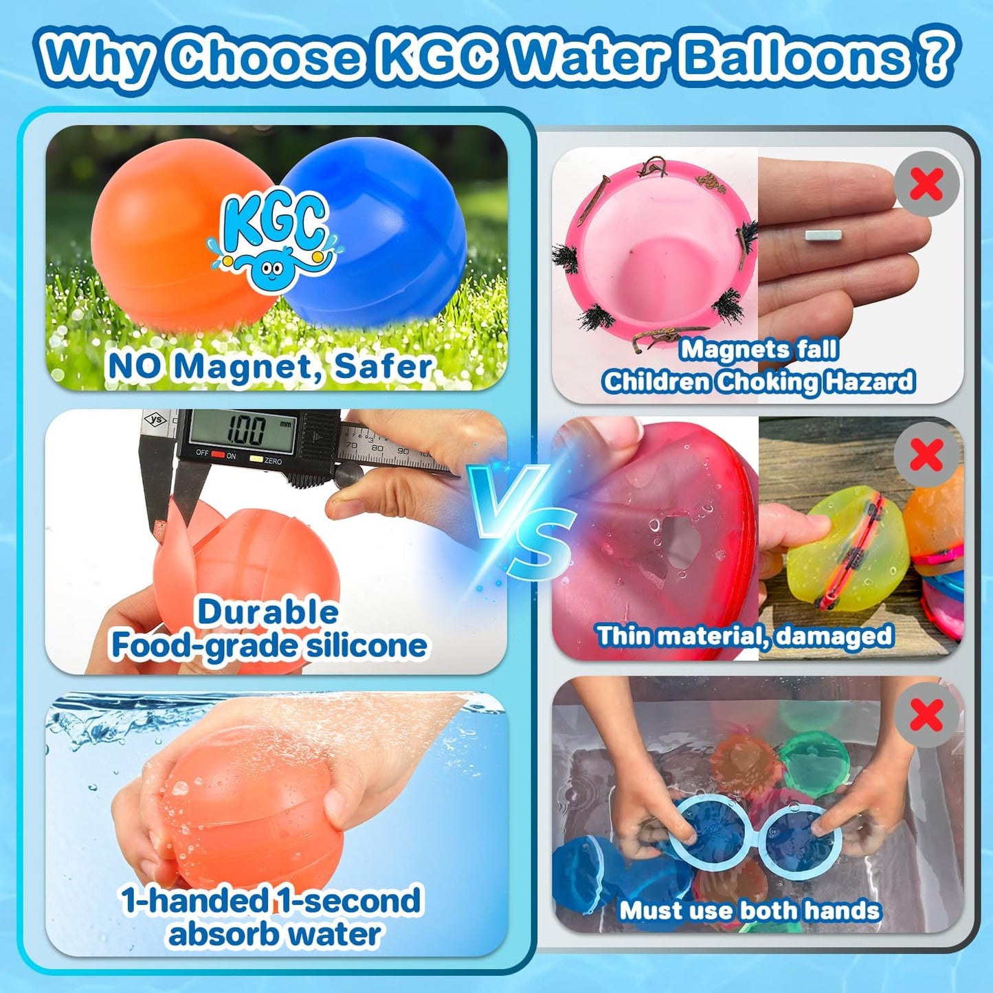 18 PCS Reusable Water Balloons, Self Sealing Silicone Water Bomb with Mesh Bag, Quick Fill Water Splash Ball for Outdoor Activities, Summer Toys Swimming Pool Party Supplies Bath Toy Gift