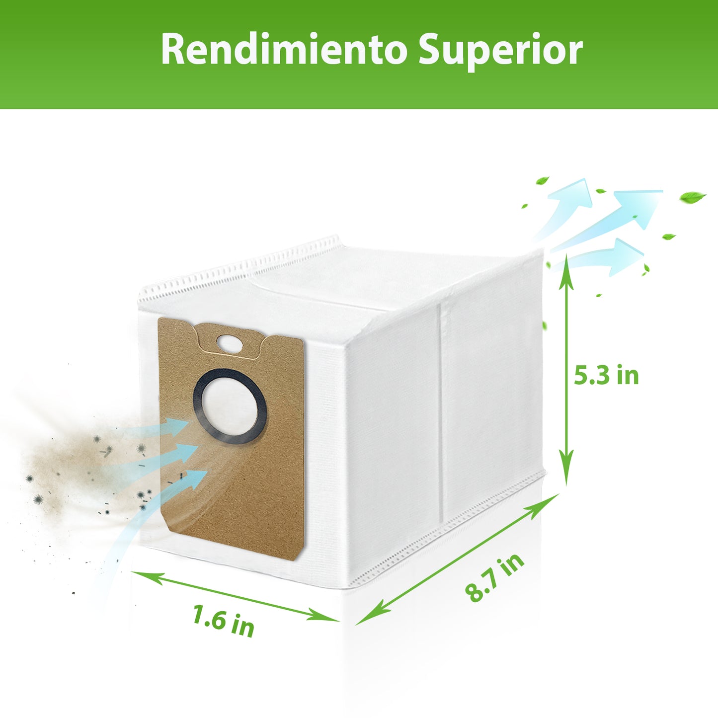 8 Bolsas de Recambio para Conga 2299/2499/7490/8290 Repuestos Recambio 4.5L Compatible con Cecotec Immortal/Ultra Power (Excluye 7490 Ultimate Genesis)