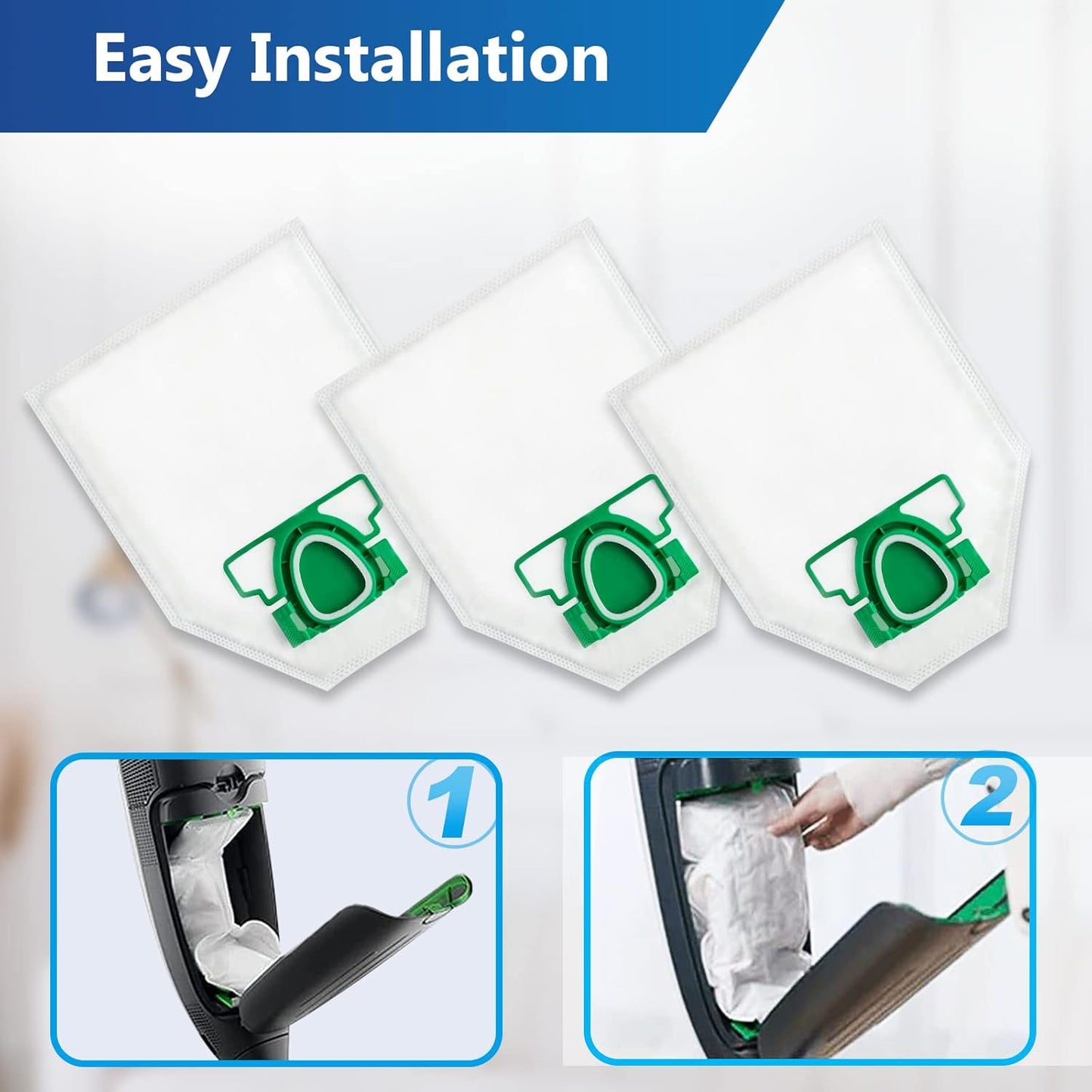 ROMIVO Vacuum Cleaner Bags Compatible with Vorwerk Kobold VK200 FP200, 5-Ply Microfleece Dust Bags, Premium Bag Suitable for Vorwerk Kobold VK 200 FP 200 (with 1 Brush)