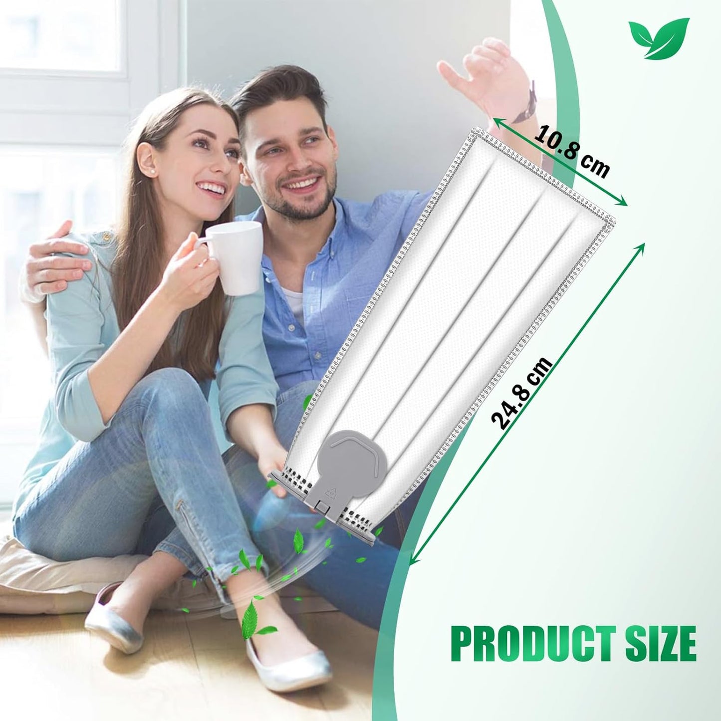 ROMIVO Vacuum Cleaner Bags Compatible with Vorwerk Kobold VK7S VK7 FP7S FP7 Vacuum Cleaner Battery Pack of 10