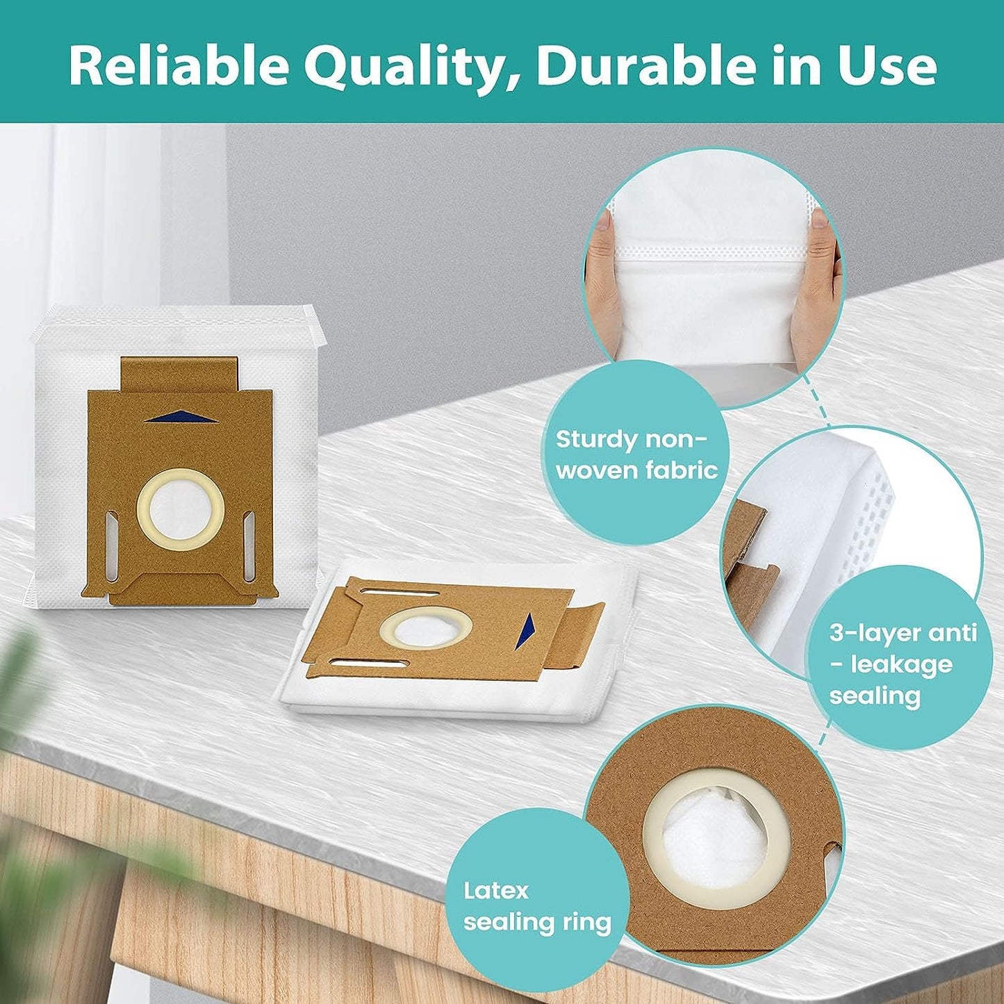 10 Stück Staubsaugerbeutel für ECOVACS DEEBOT OZMO T9/T9+/T9 Plus, n10/n10 plus, N8/N8+/N8 Pro/ N8 Pro plus,T8/T8+/T8 AIVI/T8 AIVI+/T8 MAX, DX93/DDX96, Vac Station Staubbeutel Ersatzteilzubehör