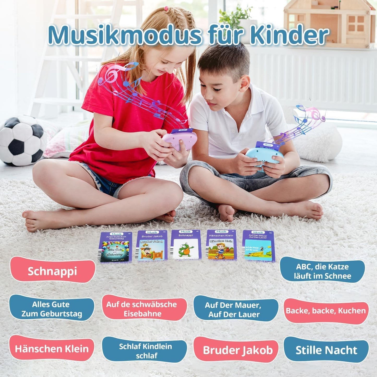 AHJ 510 Wörter Sprechende Lernkarten Deutsch, Lernkarten Deutsch 255 Blätter, Flash Karten Deutsch, Interaktives Sprachspiele Deutsch Interaktives Lernkarten für Kinder ab 2-6 Jahr