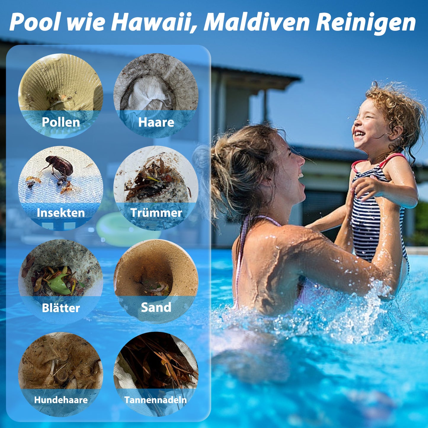 Pool Skimmer Socken, 50 Stück Schwimmbad Skimmer Socken, Poolfilter Netz Wiederverwendbar für Schutz Pumpe,Filteranlage, Körbe und Skimmer,Pool Filter Saver Socken Netz