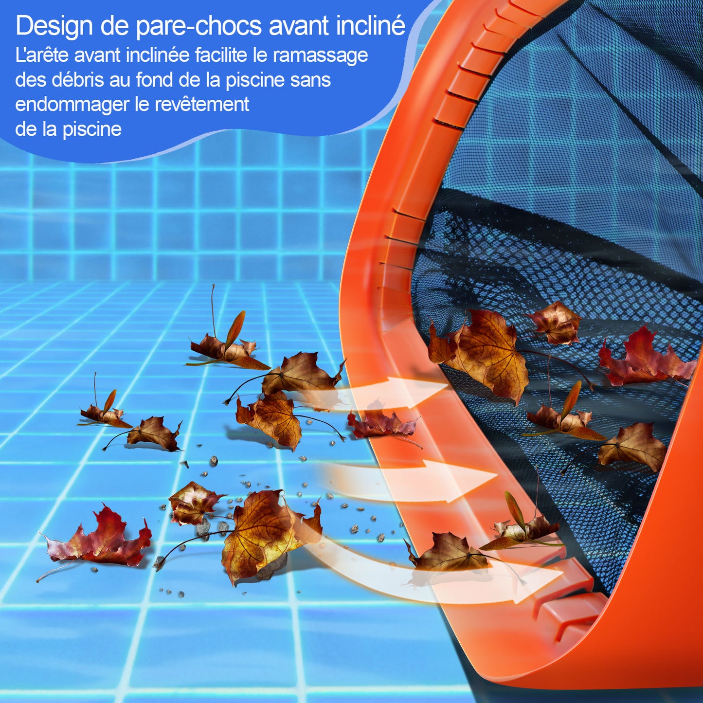 KGC Epuisette Piscine, Epuisette Spa avec Double Filet Durable, Cadre d'Aluminium Intégrée Renforcée Epuisette Piscine Fond pour Piscine, Etang, Spas, Parc Aquatique Visiter la boutique KGC