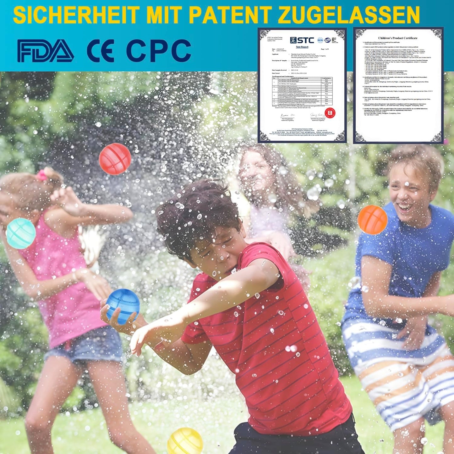 8 Stück Wasserbomben Wiederverwendbar, Silikon Wasserbomben Wasserballons Wiederverwendbar Mit 1 Mesh Bag, Reusable Water Balloons, Befüllbare Wasserbomben Mehrweg, Wasser Spielzeuge