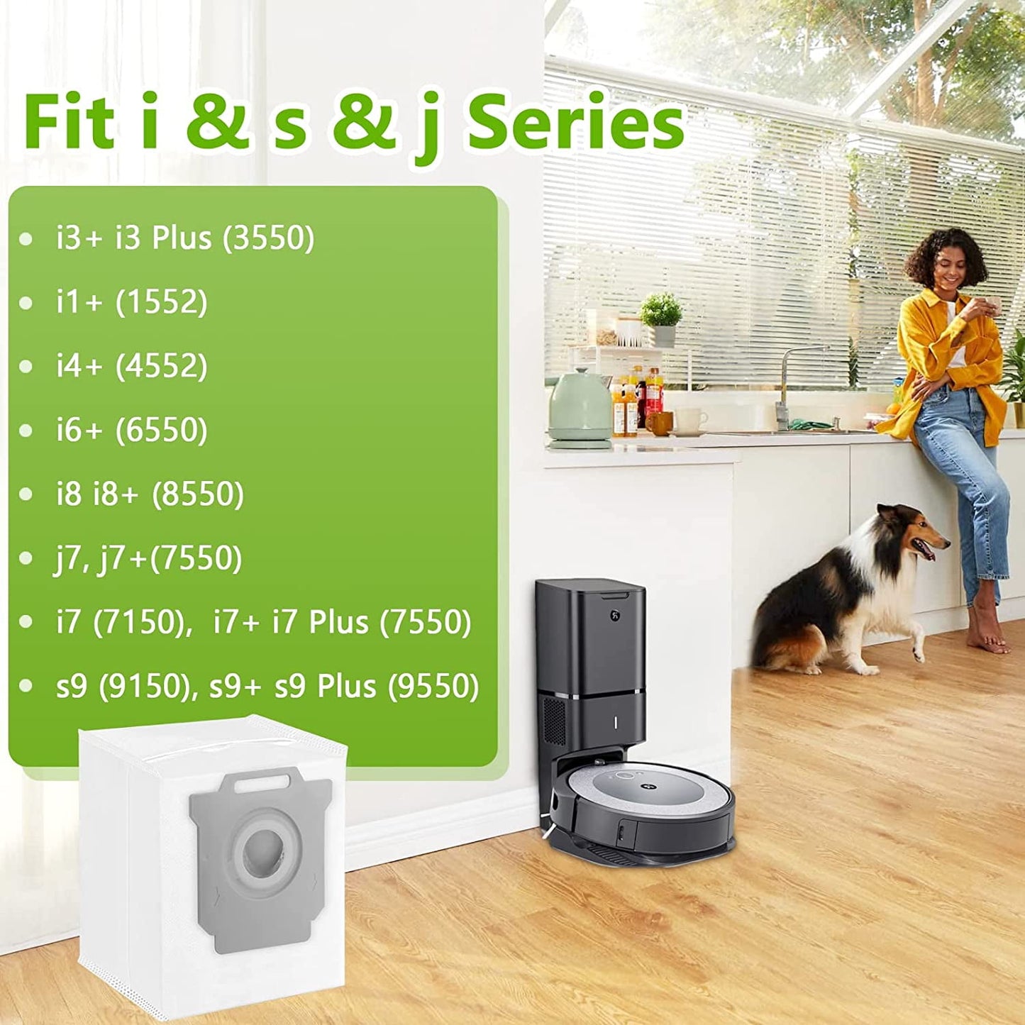 KGC 10 Pack Dust Bag 4-Layer Fit for iRobot Roomba i3, i3+, i3 plus, i7, i7+, i7 plus, i4, i4+, i4 plus, i6, i6+, i6 plus, j7, j7+, j7 plus, i8, i8+, i8 plus, S9, S9+, S9 plus, i1, i1+
