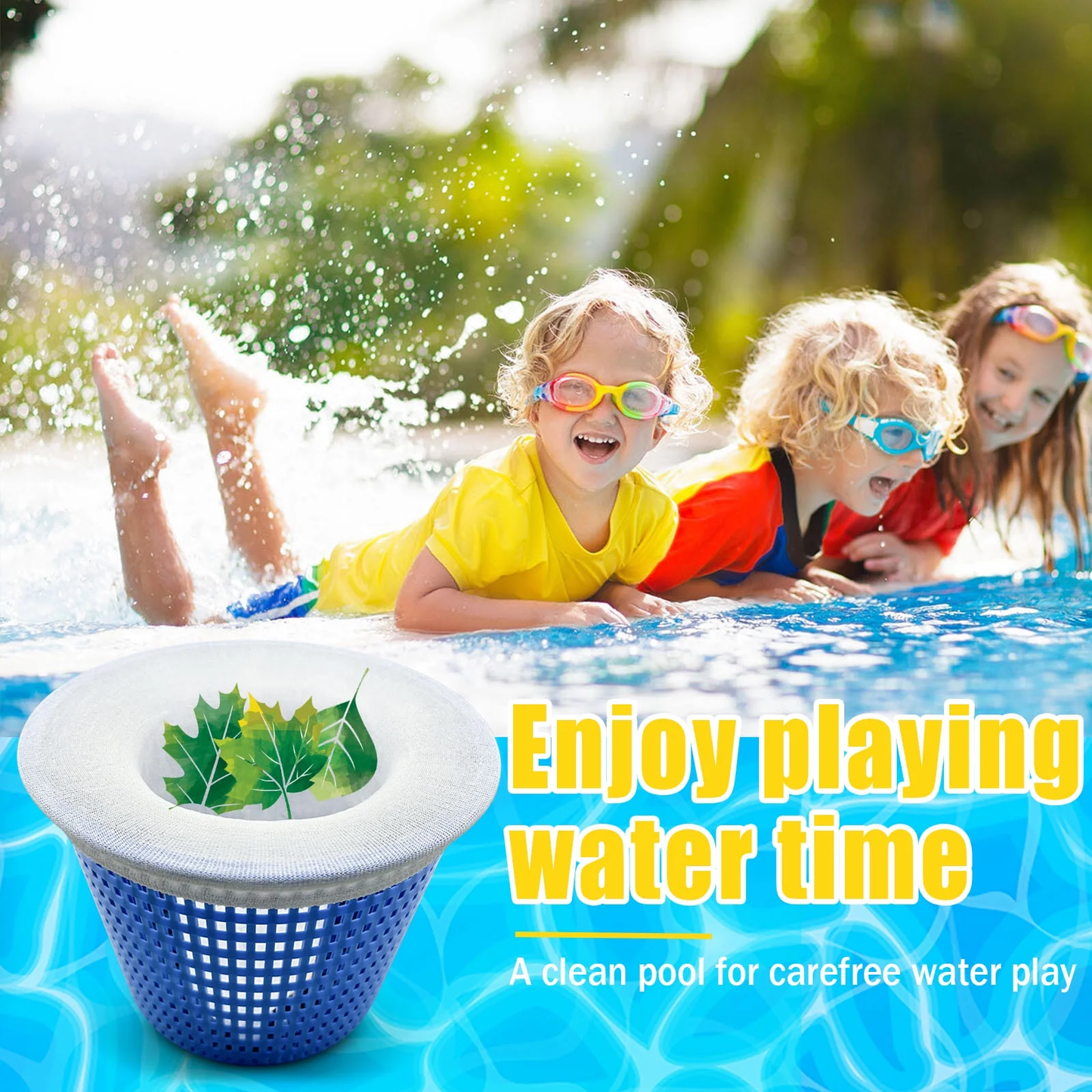 50 Pack Pool Skimmer Socks for Basket Filter Ultra Fine Mesh for Most Inground/Aboveground, UV Resistant