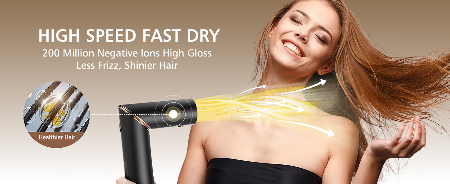 Auto Airwrap Hair Styler & Dryer, 5 in 1 Multi Styling Hot Air Dryer Brush Curler for Hair, High Speed 110000 RPM Negative Lonic Frizz-Free, Fast Drying Curling Volumizing Straightening Magic Styler