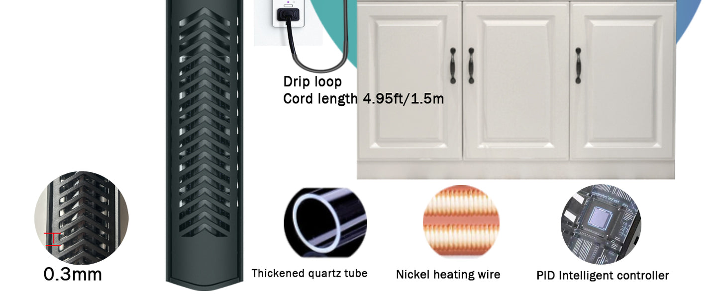 Aquarium Heater for 40-55-75 Gallon, 300W Submersible Fish Tank Water Heater with Accurate Temperature Control, Over-Temp Protect, Auto Shut-Off, Quick Heat up for Saltwater & Freshwater