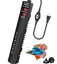 Aquarium Heater for 40-55-75 Gallon, 300W Submersible Fish Tank Water Heater with Accurate Temperature Control, Over-Temp Protect, Auto Shut-Off, Quick Heat up for Saltwater & Freshwater