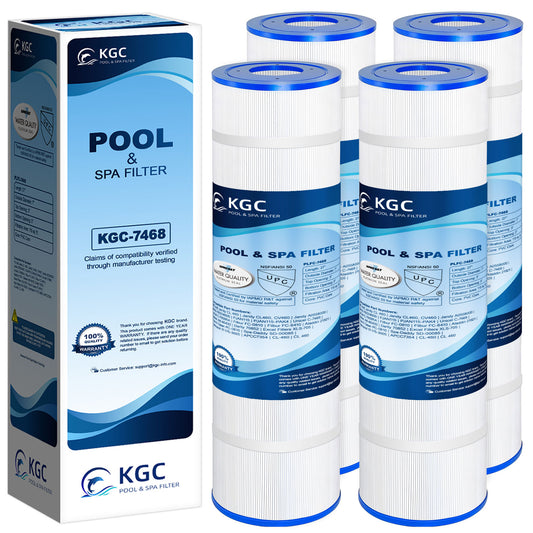 C-7468 Pool Filter Cartridge Replaces for Jandy CL 460/CV460, for PJAN115, for Ultral-A9, for Unicel C-7468, for Filbur FC-0810, for XLS-705/FC-6410, for Aladdin 21501, 26.94"x7.12"- 115 sq.ft, 4Pack