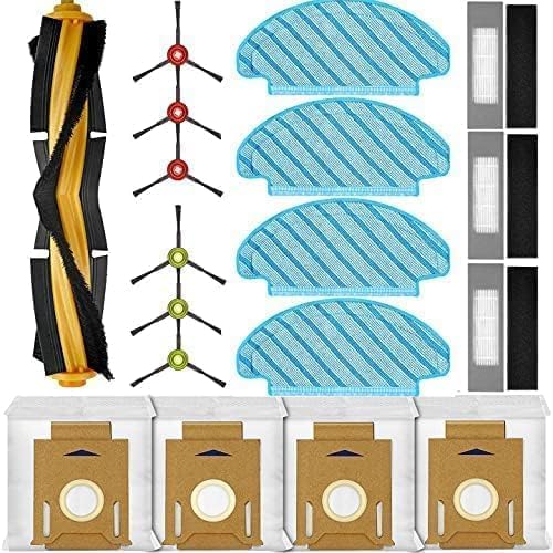 KGC 18 Stück Ersatzteile Zubehör für Ecovacs Deebot N10 Plus N8 N8 Pro N8 Pro+ T8 T8+ T8 AIVI T8 Max T9 T9+ Staubsauger, Enthalten 1Hauptbürste + 4Staubbeutel +3Filter + 6Seitenbürste + 4Wischtücher