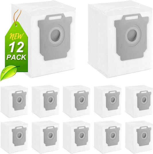 KGC 12 Pack Vacuum Bags Compatible with iRobot Roomba Vacuum Bags i & s & j Series, Replacement Bags for iRobot Roomba i1+ i3+(3550) i4+ i6+ j6+ i7+ i7Plus j7+(7550) i8+ s9+ Vacuum Bags