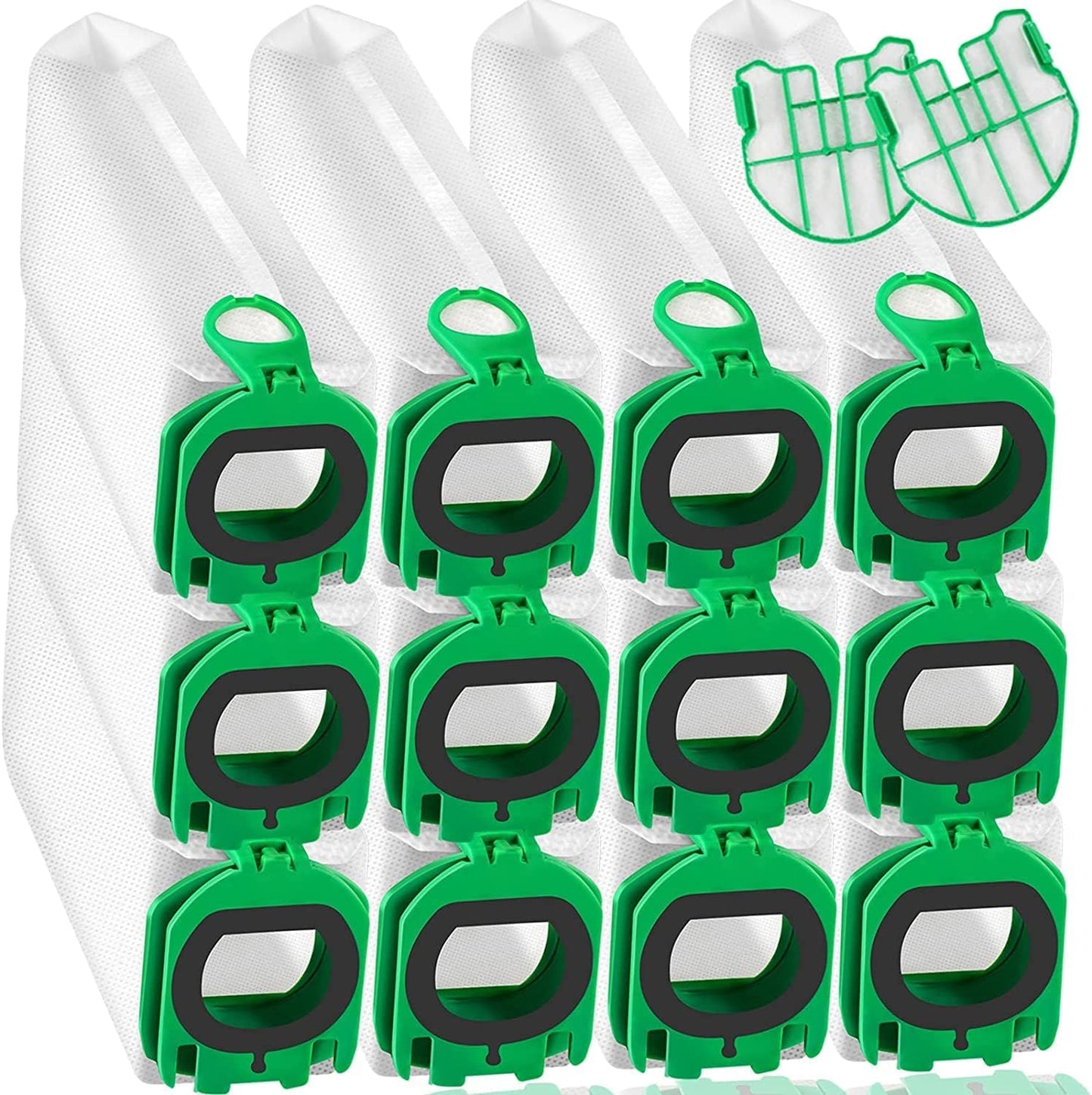 ROMIVO Pack of 12 Vacuum Cleaner Bags Compatible with Vorwerk Kobold VB100 FP100 VB 100 FP 100, Premium Filter Bags Replacement Dust Bags for Kobold VB100 Vacuum Cleaner Bags
