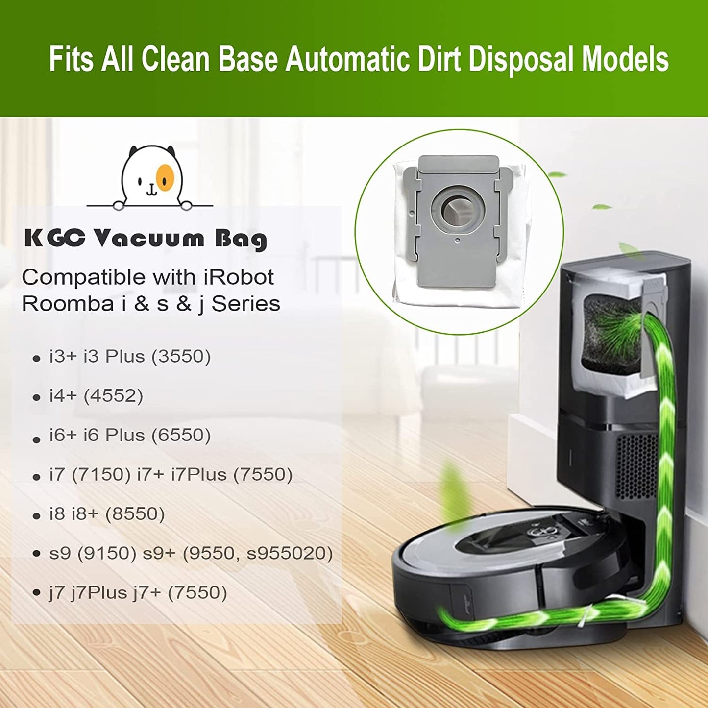 10 Stück Staubsaugerbeutel für iRobot Roomba i7 i7+ i7Plus, i8, i8+, i3, i3+, i4, i4+, i6, i6+, s9, s9+, s9Plus Clean Base Absaugstation Staubbeutel Ersatzteile Beutel für iRobot Saugroboter
