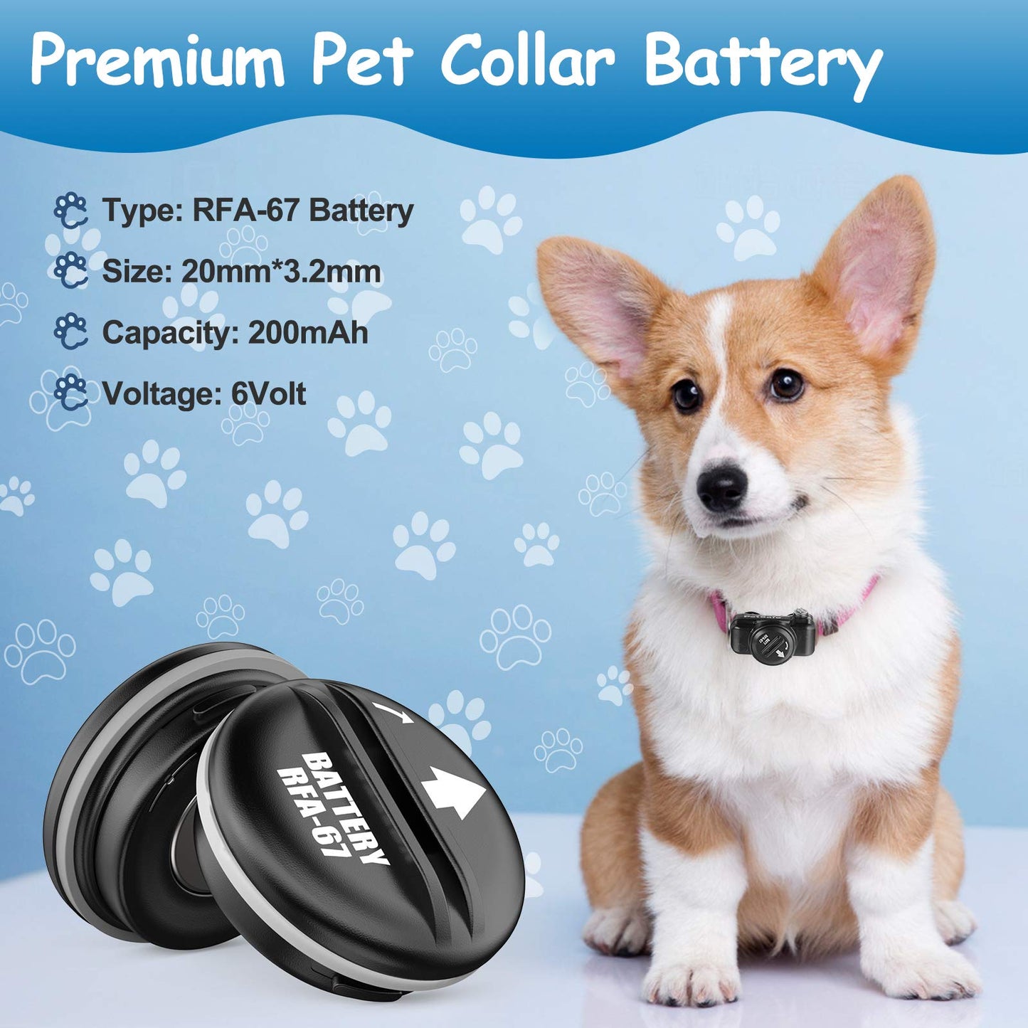 KGC RFA-67 6 Volt Replacement Dog Collar Batteries, Ultra Fit PIF-300 RF300 PIF-275-19 PRF-3004W PUL-250 PUL-275 PIG00-13661 PBC-102, Compatible with PetSafe RFA 67 Battery (10 Pack)