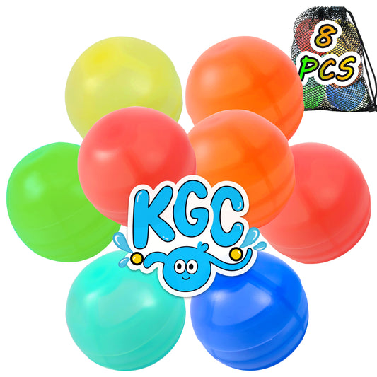 Reusable Water Balloons, Self Sealing Silicone Water Bomb with Mesh Bag, Quick Fill Water Splash Ball for Outdoor Activities, Summer Toys Swimming Pool Party Supplies Bath Toy Gift for Kids - 8PCS