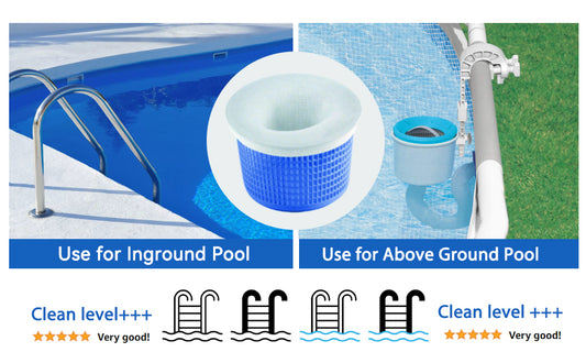 KGC Pool Skimmer Socks, 20 Pack of Reusable Pool Filter Socks for Skimmer Baskets, Pool Socks Protect Inground or Above Ground Pool Filter System Clean Debris and Leaves