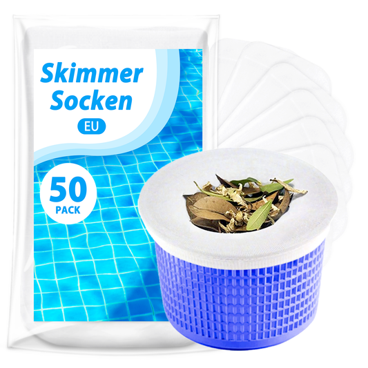 Pool Skimmer Socken, 50 Stück Schwimmbad Skimmer Socken, Poolfilter Netz Wiederverwendbar für Schutz Pumpe,Filteranlage, Körbe und Skimmer,Pool Filter Saver Socken Netz