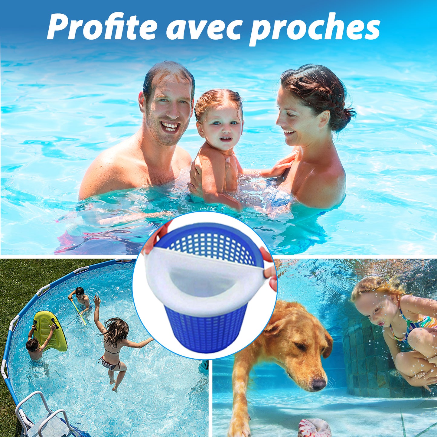 KGC Chaussette Skimmer Piscine 50 Pièce (Convient aux Filtres de 7 à 19 cm), Chaussette Skimmer Lavable & Réutilisable pour Panier Skimmer, Prefiltre Skimmer Piscine Nylon Élastique…