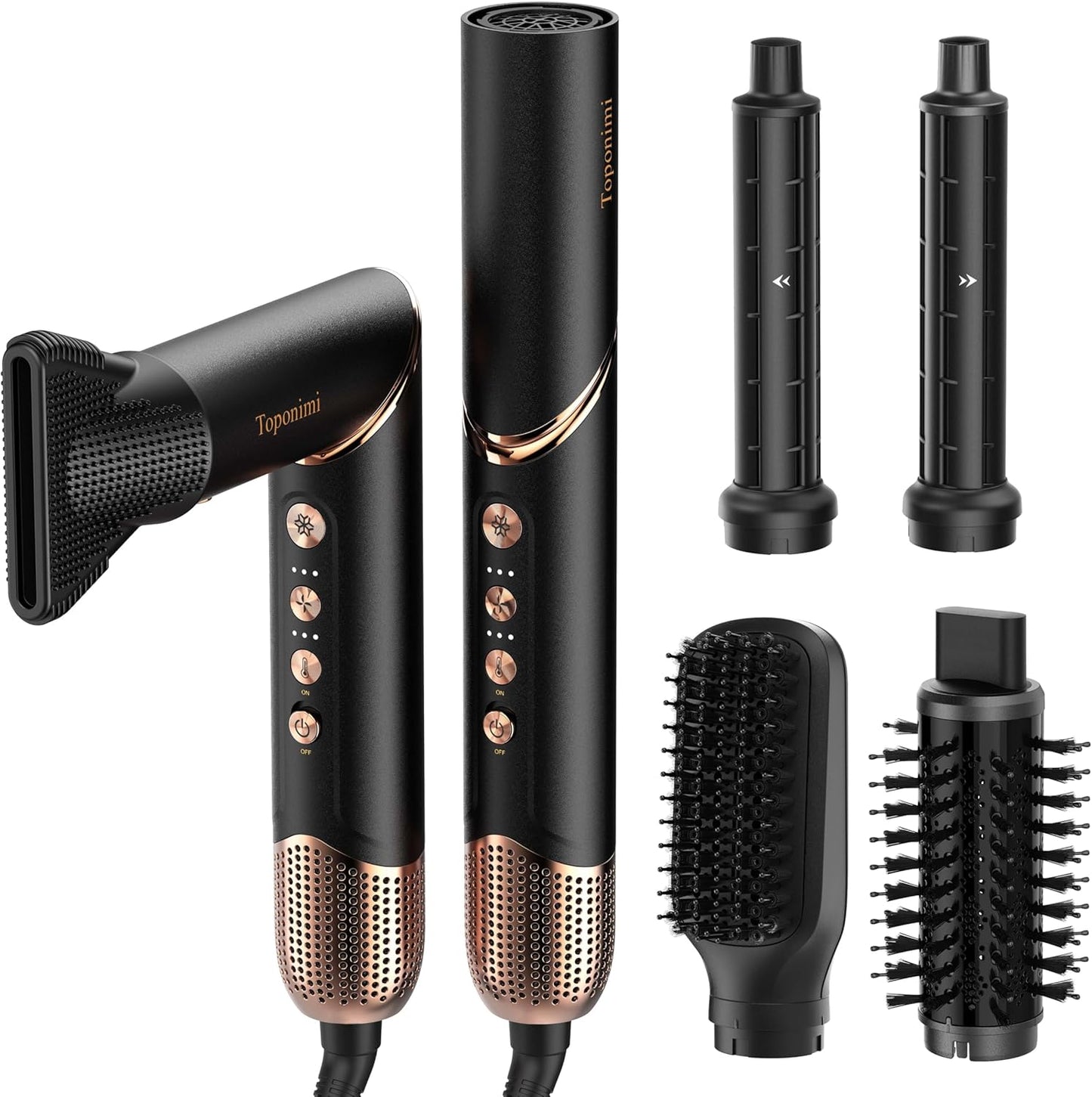 Auto Airwrap Hair Styler & Dryer, 5 in 1 Multi Styling Hot Air Dryer Brush Curler for Hair, High Speed 110000 RPM Negative Lonic Frizz-Free, Fast Drying Curling Volumizing Straightening Magic Styler