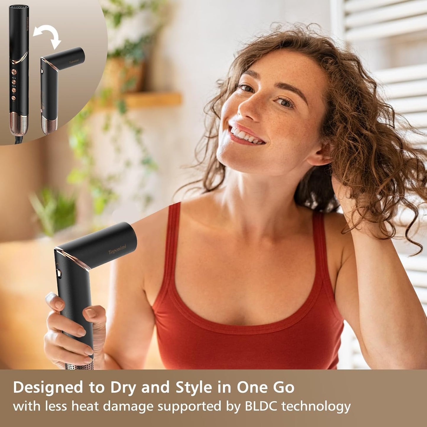 Auto Airwrap Hair Styler & Dryer, 5 in 1 Multi Styling Hot Air Dryer Brush Curler for Hair, High Speed 110000 RPM Negative Lonic Frizz-Free, Fast Drying Curling Volumizing Straightening Magic Styler